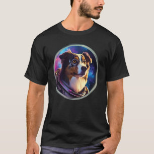 Space Australian Shepherd Dog Mama Vater Australia T-Shirt