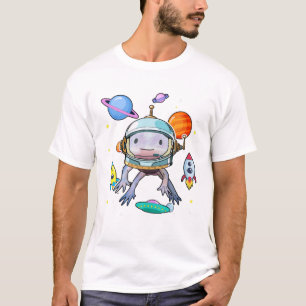 Space Axolotl Niedlich mexikanischer Walking Fisch T-Shirt