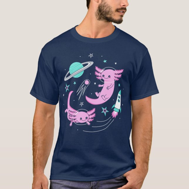 Space Axolotls T-Shirt (Vorderseite)