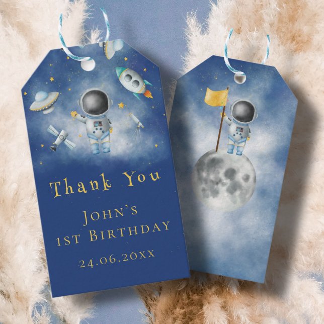 Space baby Astronaut Boy Raketen Blaugalaxie Stern Geschenkanhänger (Von Creator hochgeladen)