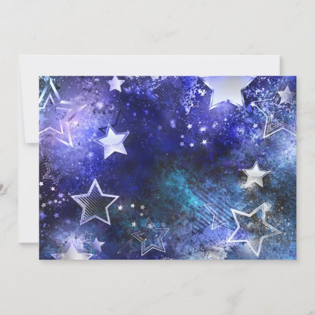 Space Background with Stars Einladung (Vorderseite)