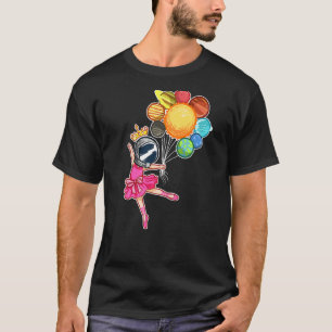 Space Ballerina Astronaut Ballett Tänzer Planeten T-Shirt
