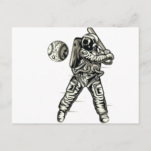 Space Baseball Postkarte