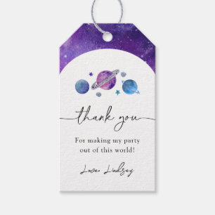 Space Birthday Favor Tag   Raumfahrt-Party Geschenkanhänger