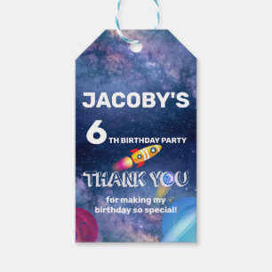 Space Birthday Vielen Dank Geschenkanhänger