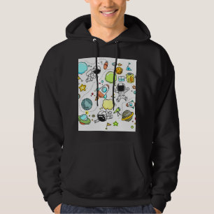 "Space" Black Men Hoodie