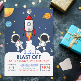 Space Boy Birthday Einladung