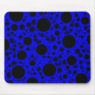 Space Bubble Spots - Blue Mousepad