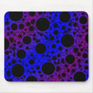 Space Bubble Spots - Blue/Purple Mousepad