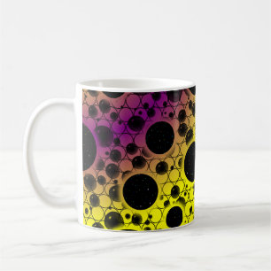 Space Bubble Spots - Gelb/Lila Kaffeetasse