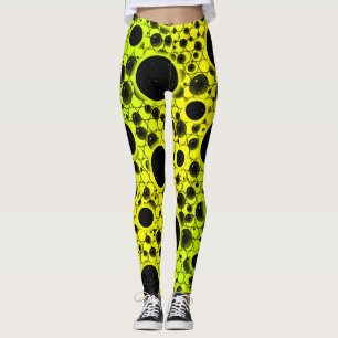 Space Bubble Spots - Gelb/Lime Leggings