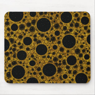 Space Bubble Spots - Glitter Orange Mousepad