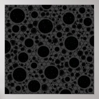 Space Bubble Spots - Schwarz