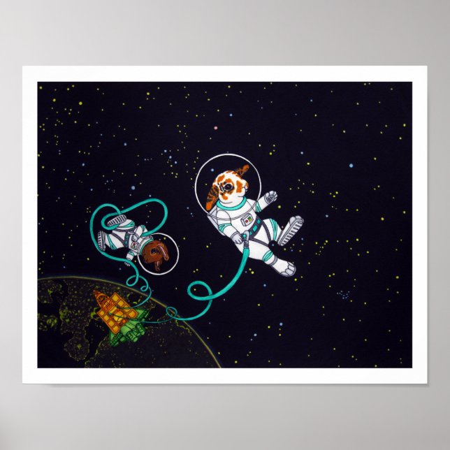 Space Bunnies Print Poster (Vorne)