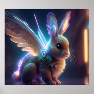 Space Bunny Poster