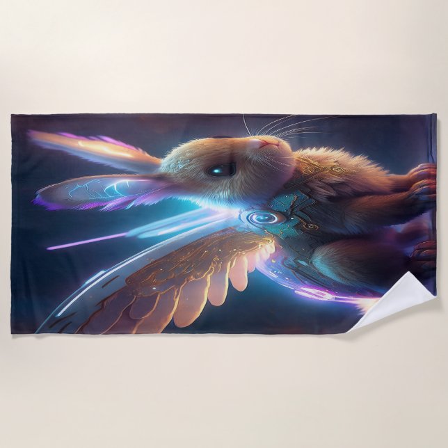 Space Bunny Strandtuch (Vorderseite)