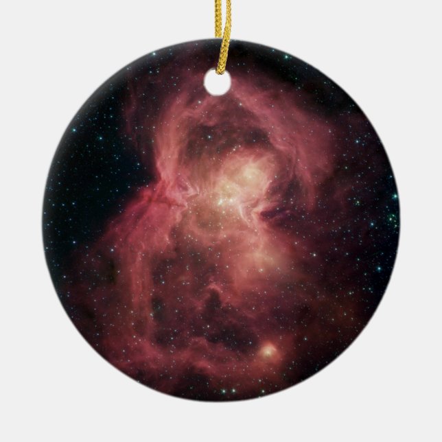 Space Butterfly Nebel Keramik Ornament (Vorne)