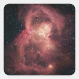 Space Butterfly Nebel Quadratischer Aufkleber
