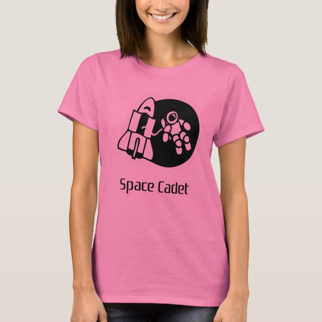 Space Cadet Motif Pink Krawatte Dyed Tee Shirt (Vorderseite)