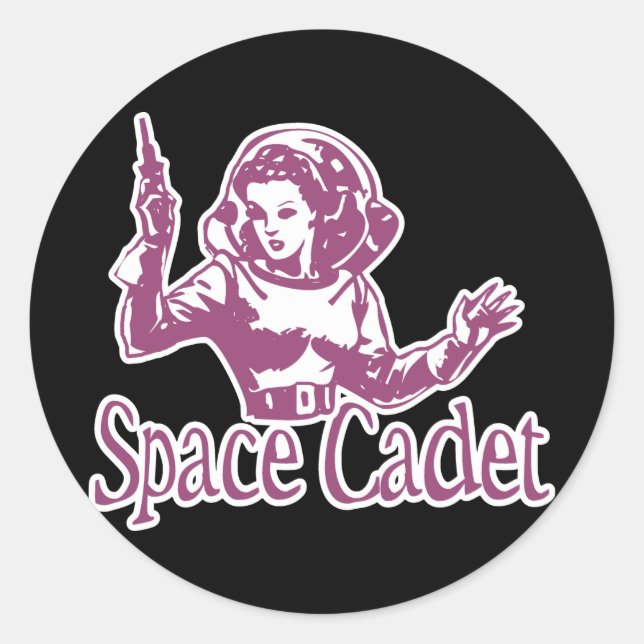 Space Cadet Pink Runder Aufkleber (Vorderseite)