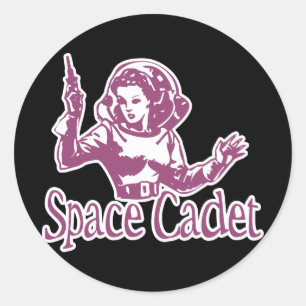 Space Cadet Pink Runder Aufkleber