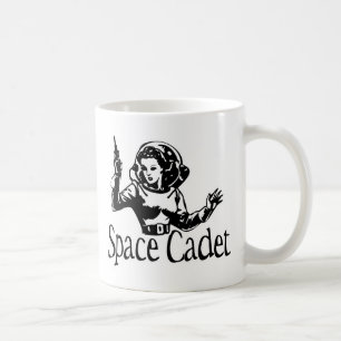 Space Cadet Schwarz und Weiß Tasse