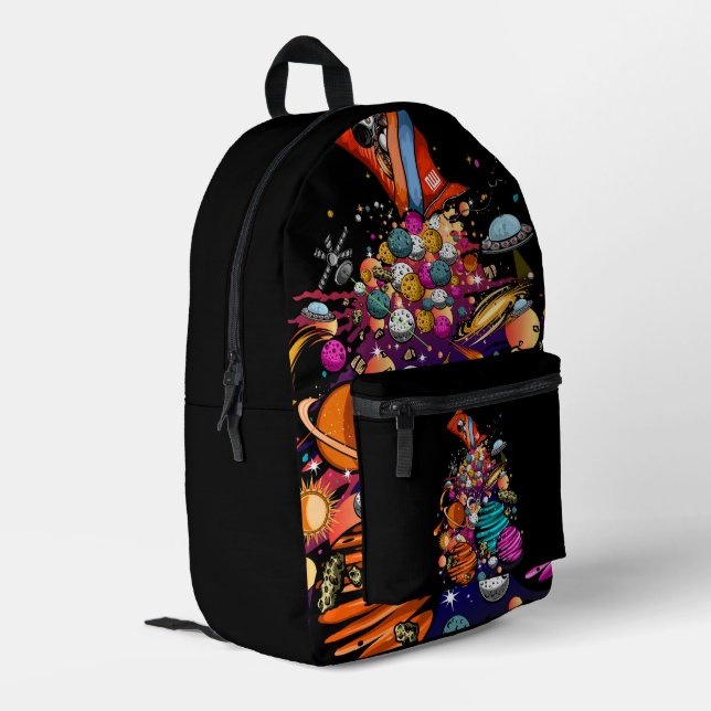 Space Candy Bedruckter Rucksack (Rückseitige Ecke links)