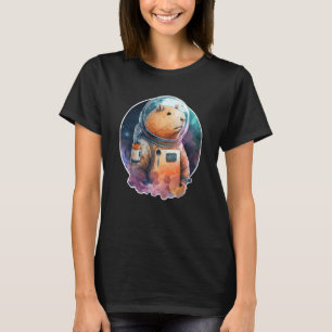 Space Capybara Astronaut Tierschaum Galaxy Capiba T-Shirt