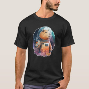 Space Capybara Astronaut Tierschaum Galaxy Capiba T-Shirt