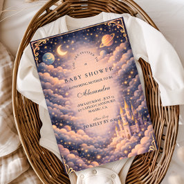 Space Castle Baby Shower Einladung