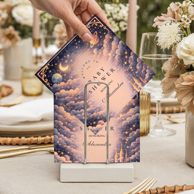 Space Castle Baby Shower Serviette (Von Creator hochgeladen)