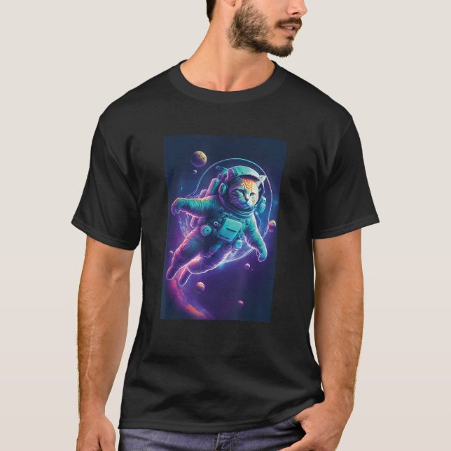 Space Cat Astronaut Catstronaut for Cat lovers Gra T-Shirt (Vorderseite)