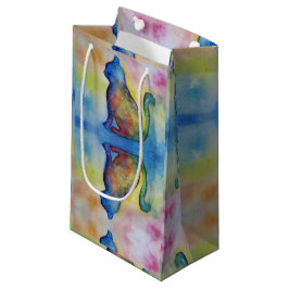 Space Cat Custom Gift Bag - Klein, glänzend Kleine Geschenktüte