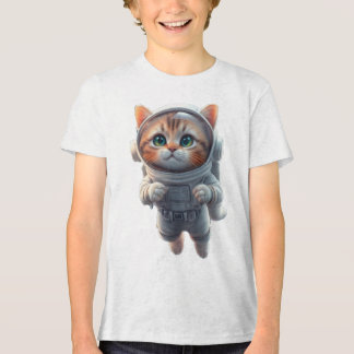 Space Cat Entdecker Kinder Tri-Blend Shirt