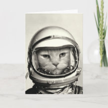 Space Cat Geburtstagskarte