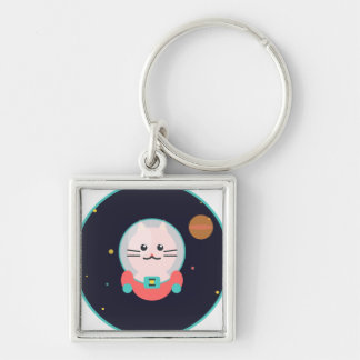 Space Cat Keychain Schlüsselanhänger