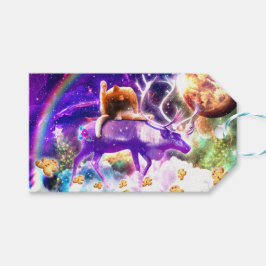 Space cat licking itself geschenkanhänger