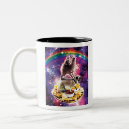 Space Cat Llama Mops Rivellino Zweifarbige Tasse