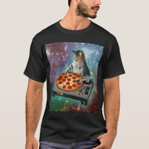 Space Cat Meme Galaxy Universe Pizza Kitty Kitten T-Shirt