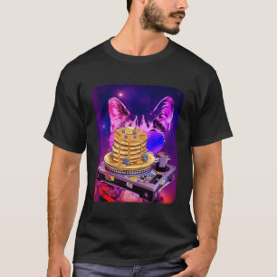 Space Cat Remix DJ Pancake Remix für Katzengalaxie T-Shirt