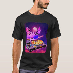 Space Cat Remix DJ PIZZA Remix für Katzengalaxie 1 T-Shirt