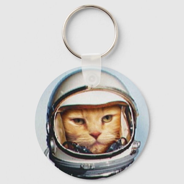 Space Cat Schlüsselanhänger (Vorderseite)