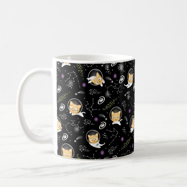 Space Cat Tasse - Astronautenkatzen in Galaxie (Links)