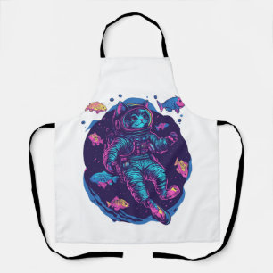 Space Cat Träume � Lustige Vaporwave Galaxy Kitty Schürze