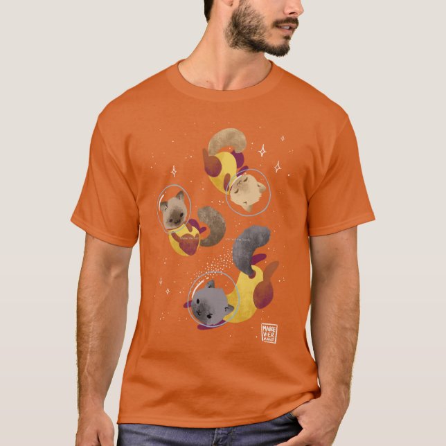 Space Cats friend T-Shirt (Vorderseite)