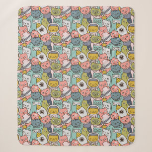 Space Cats Sherpa Blanket Sherpadecke