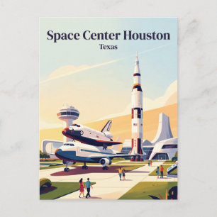 Space Center Houston Texas Postkarte