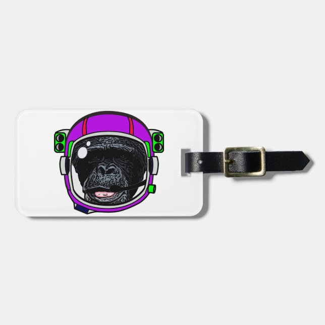 Space Chimp Gepäckanhänger (Vorderseite horizontal)