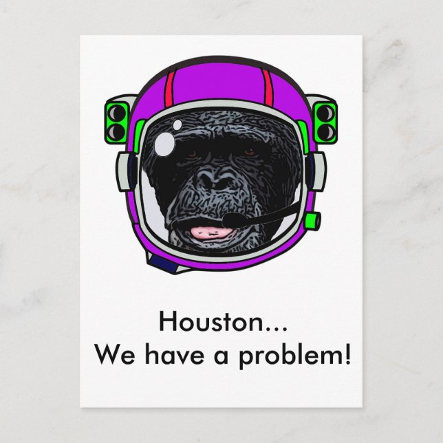 Space Chimp Postkarte (Vorderseite)
