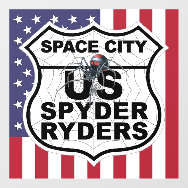 Space City Chapter - Aufkleber Flagge & Logo (Blatt)